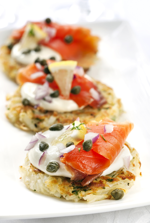 Smoked Salmon Latkes