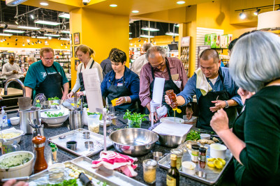 The Cooks Warehouse hands on teambuilding cooking class allows attendees to interact outside the meeting room. 2016 Top food and beverage Trends