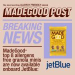jet blue offers MadeGood Allergen-Free Granola