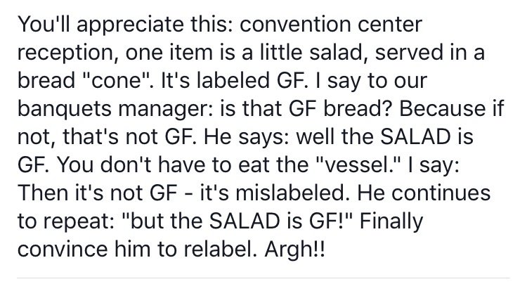 The Salad is Gluten-Free