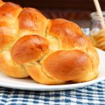 Yom Kippur Challah with honey jar