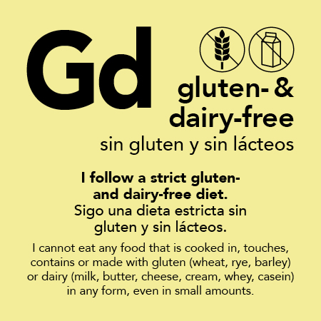 Gluten & Dairy-Free Meal Cards