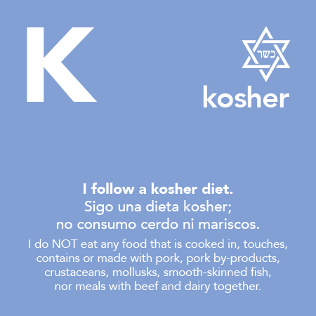 Kosher Meal Cards