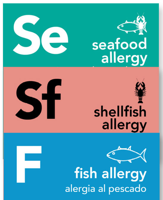 Combo Pack - Fish/Seafood/Shellfish Allergy