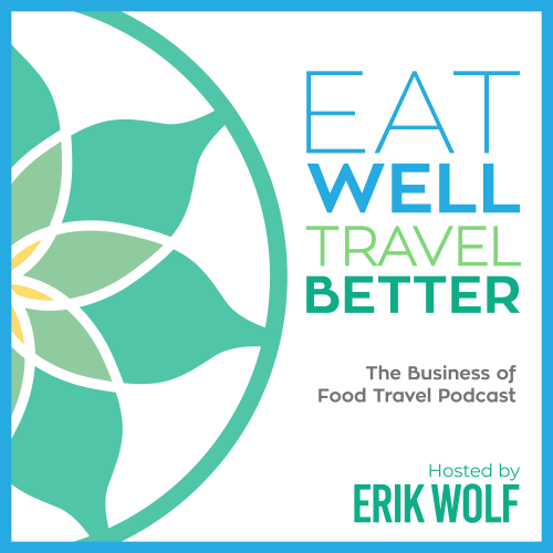 Eat Well Travel Better Podcast Logo .... Links from Instagram