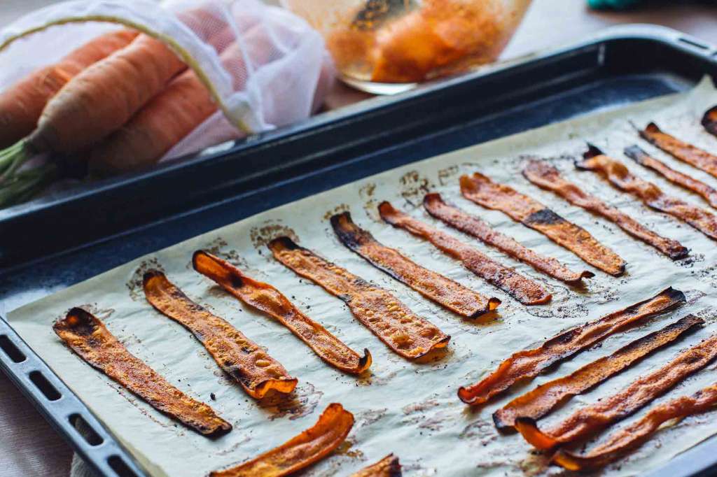 Carrot-bacon on a sheet tray 2022