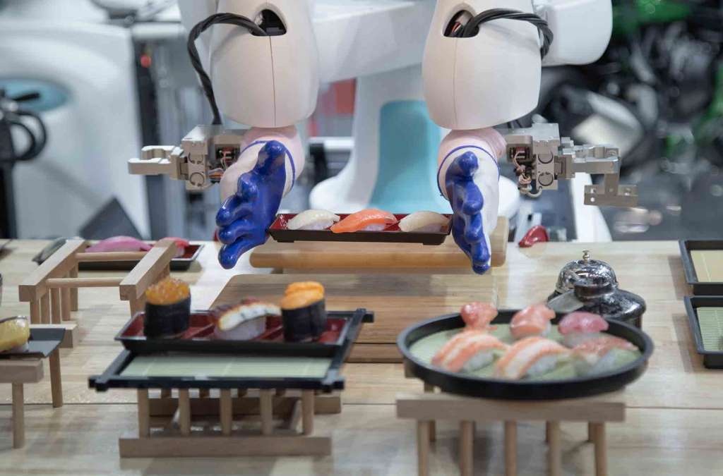 Robot making sushi