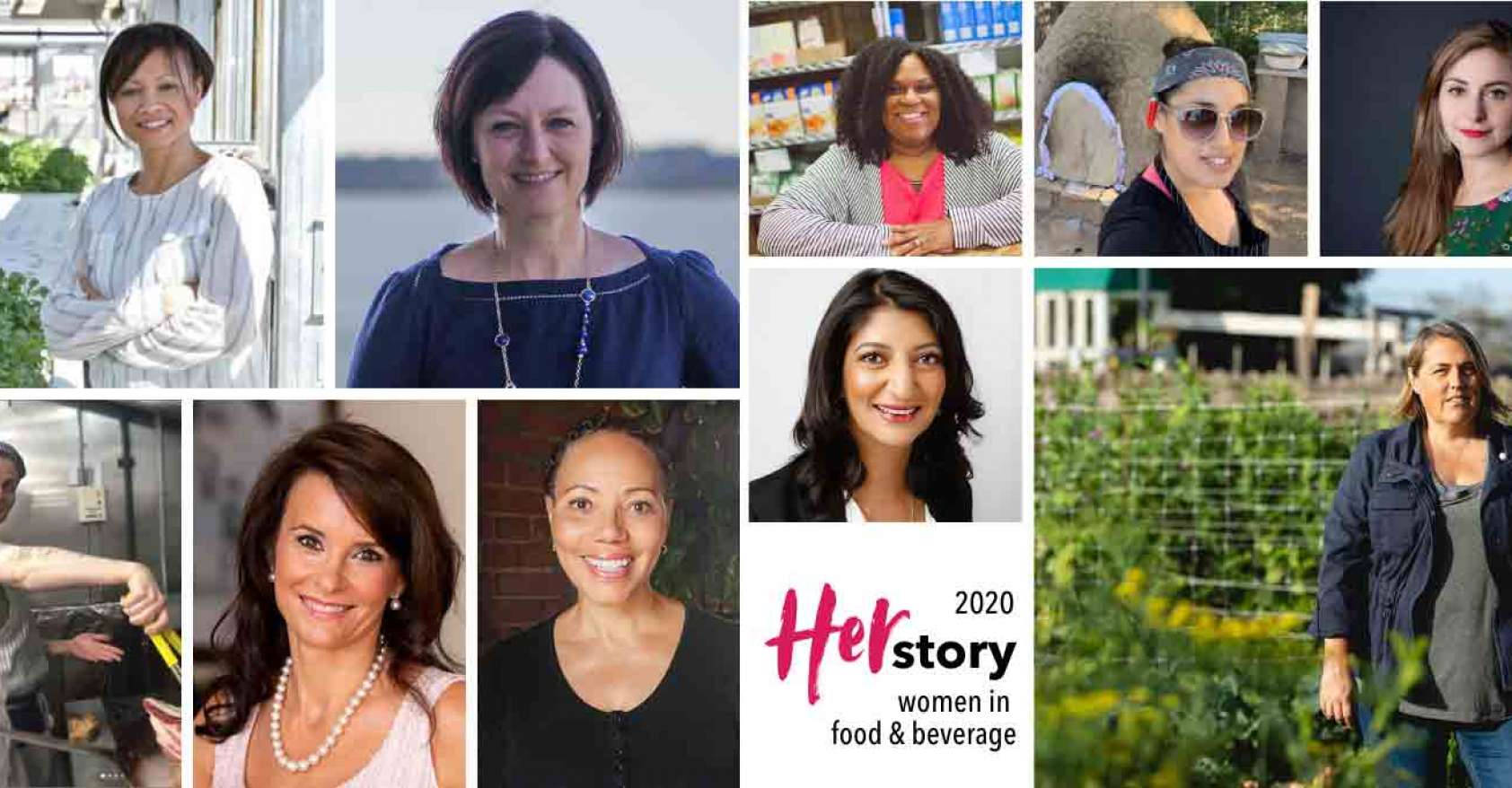 grid of 10 women for HerStory 2020