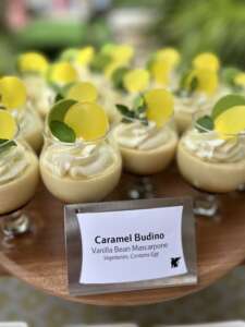 Caramel budino from the JW Marriott Marco Island entices on the dessert display.